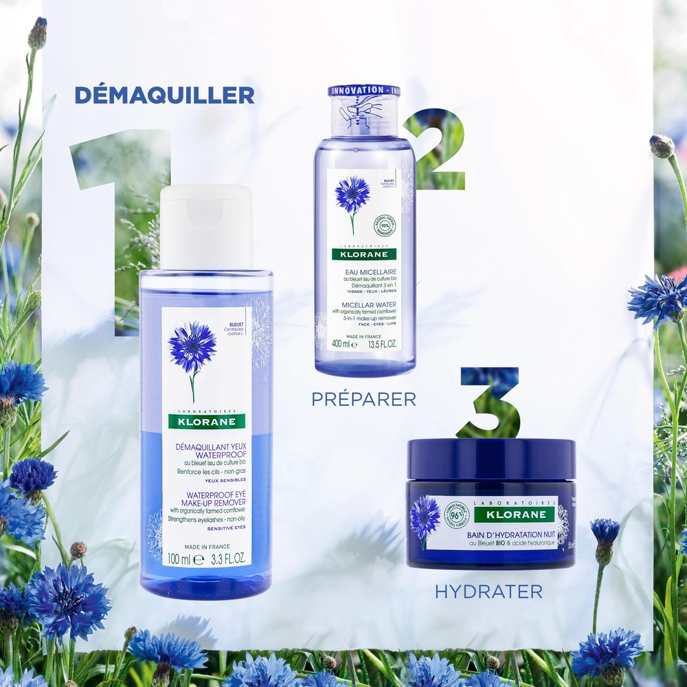 Klorane Bleuet Démaquillant Yeux Waterproof 100ml Démaquillant yeux