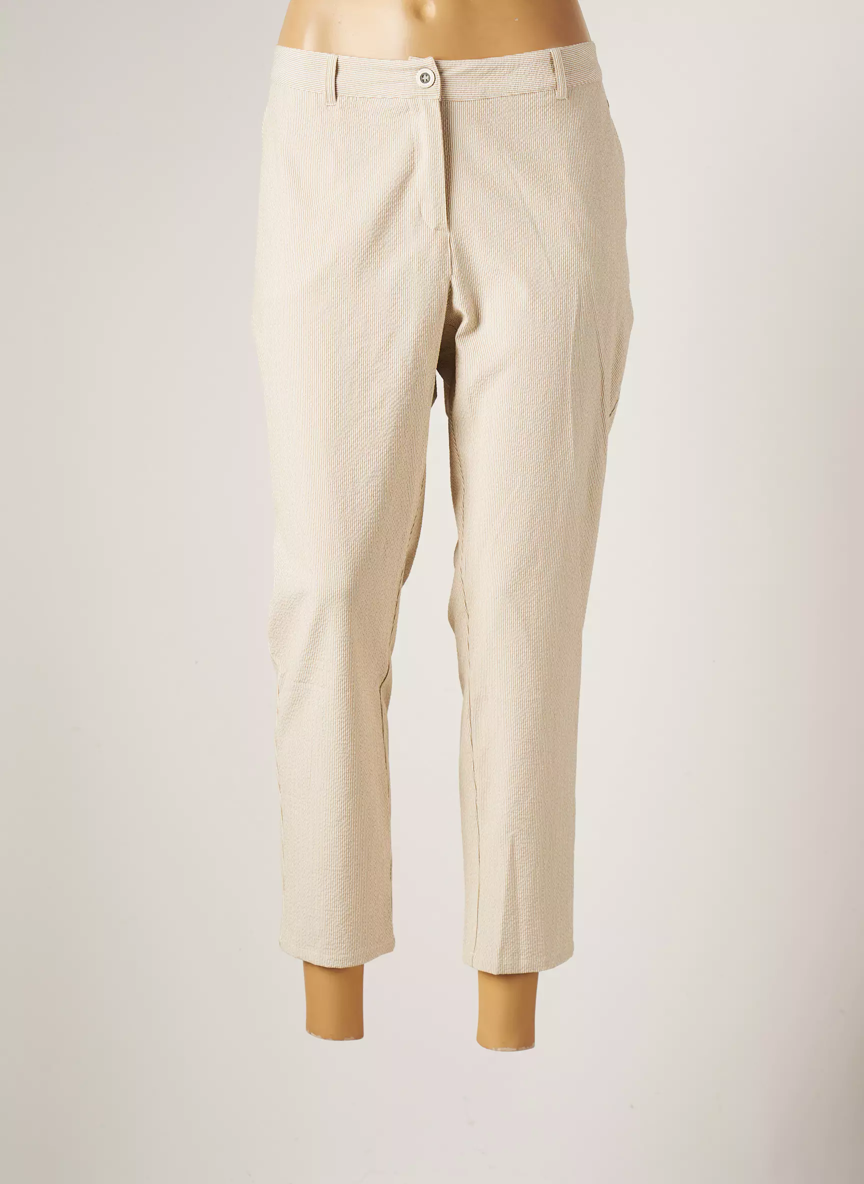 Mado Et Les Autres Pantalon7 8 Femme couleur beige