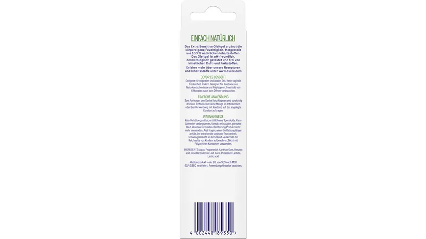 Durex Gleitgel Natural Extra Sensitive