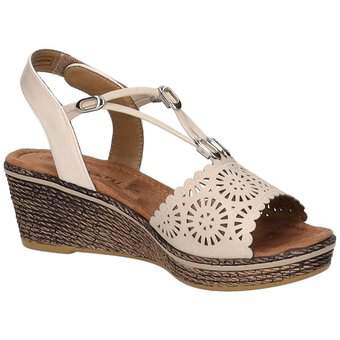 Puccetti Keilsandale in beige