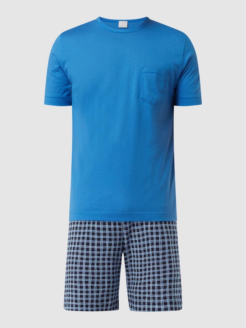 Pyjama aus Baumwolle in blau