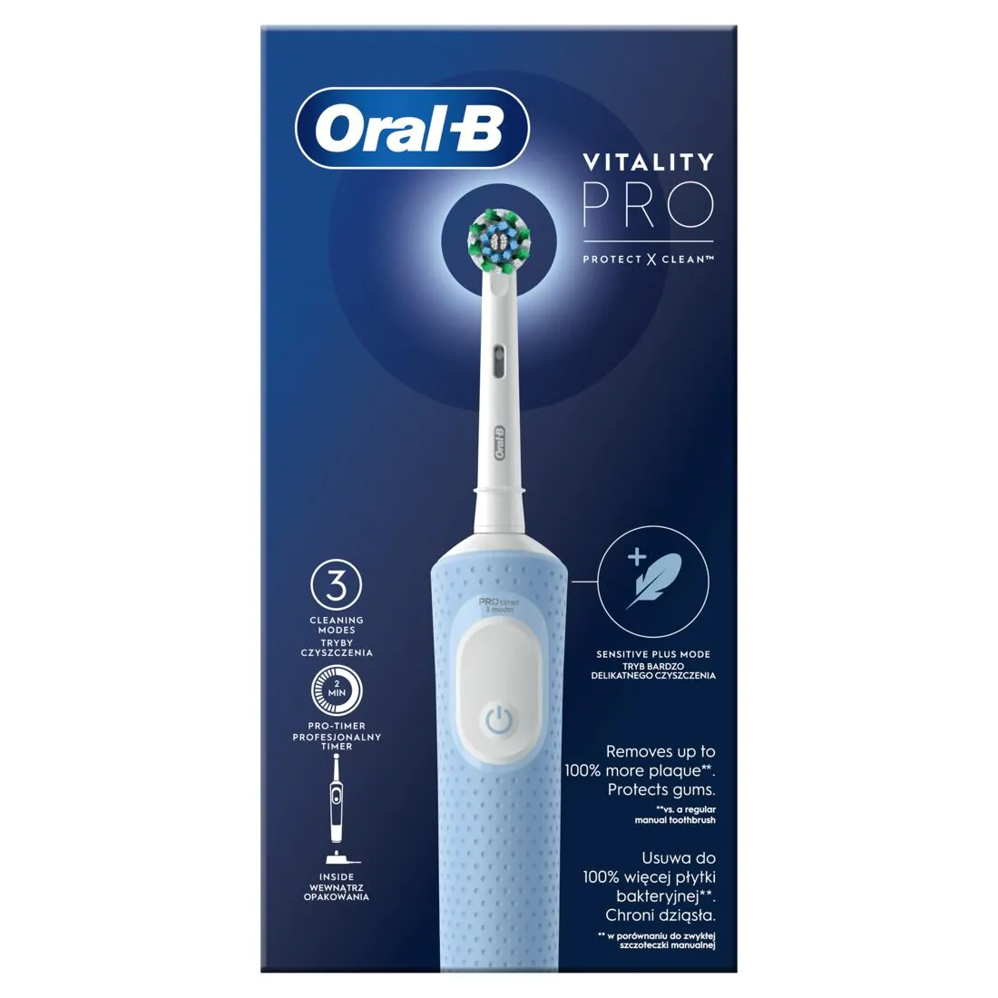 Oral-B Vitality Pro сет (плава електрична четкица за зубе + паста за зубе)