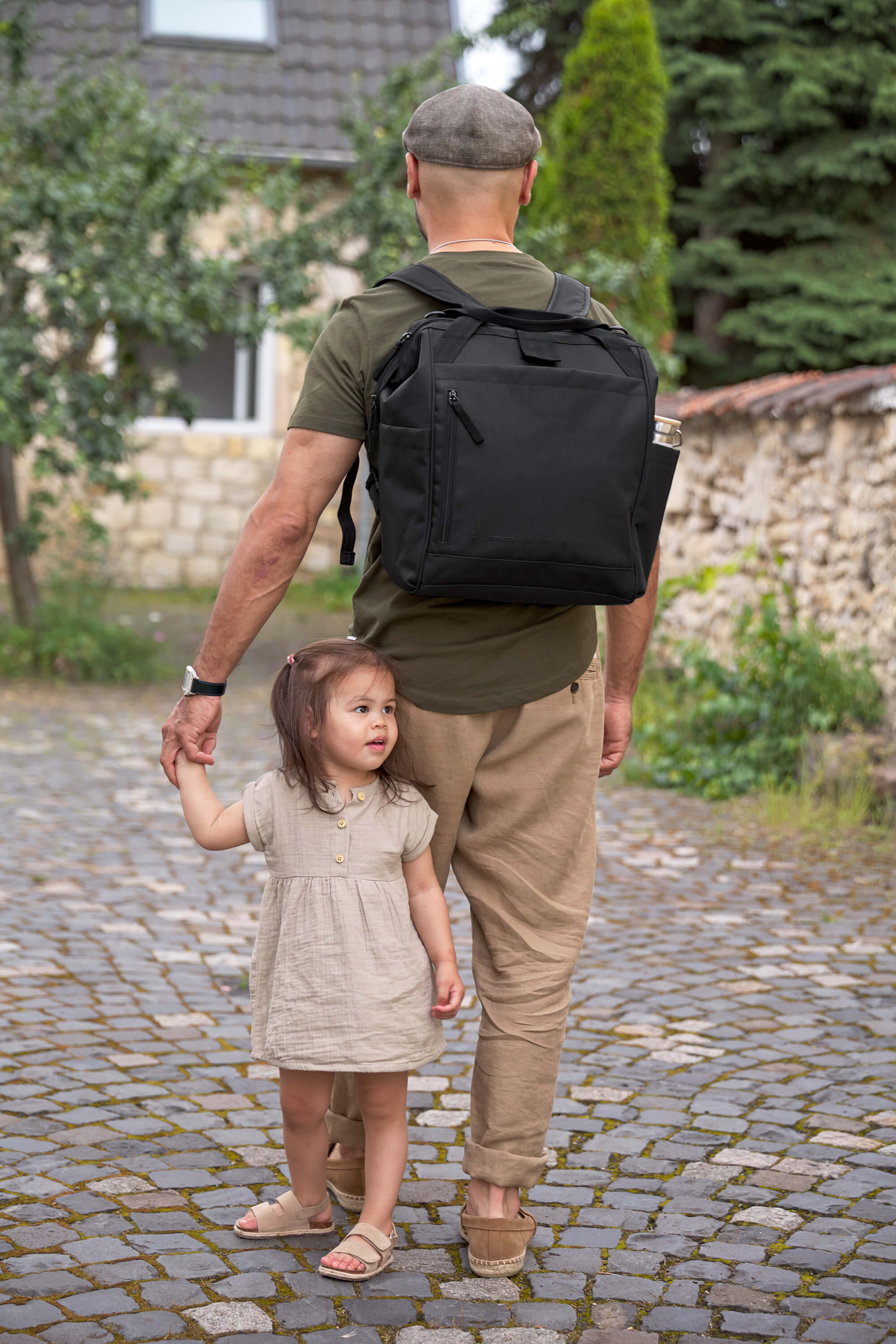 Wickelrucksack Goldie Up Green Label - Schwarz