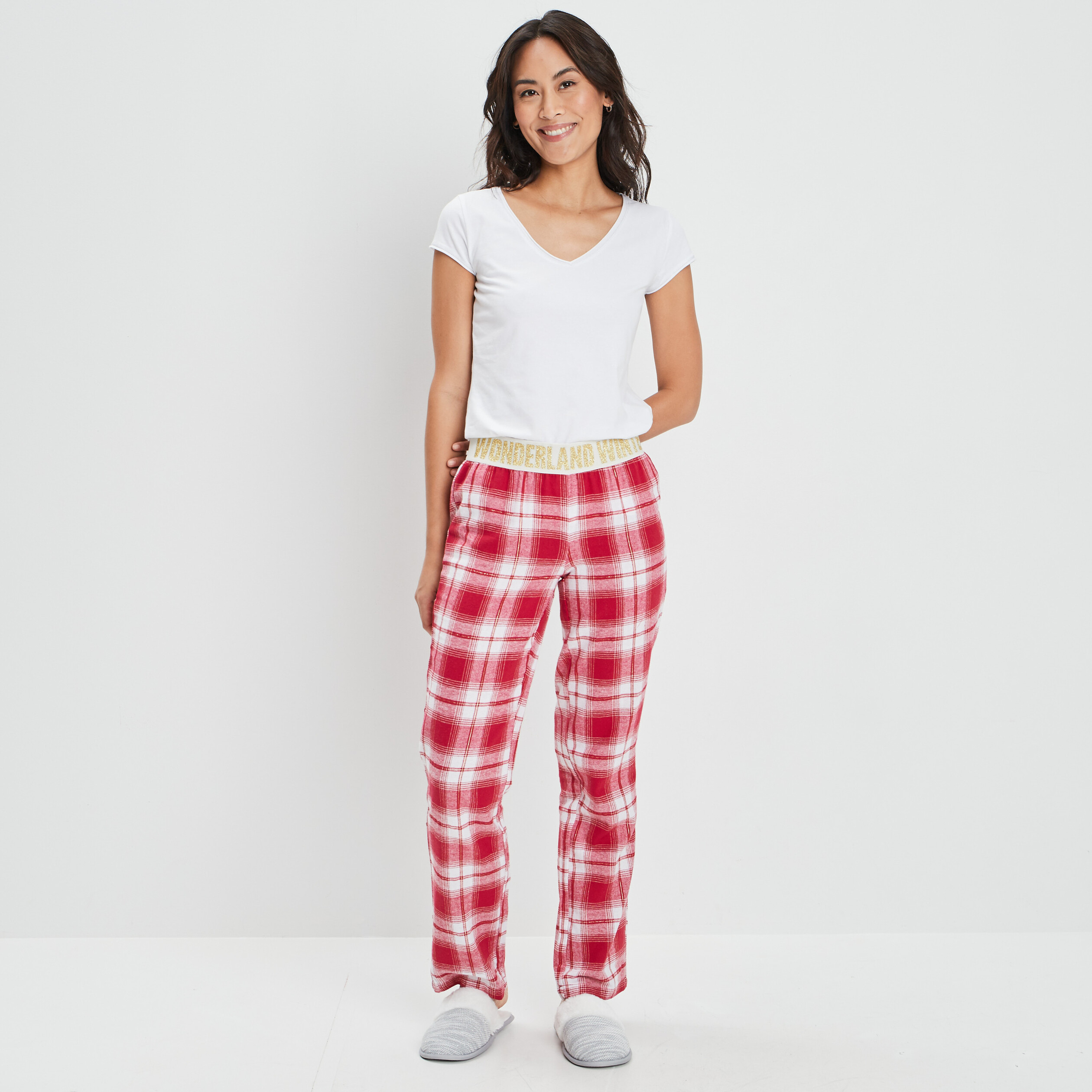 Pantalon de pyjama rouge femme | La Halle