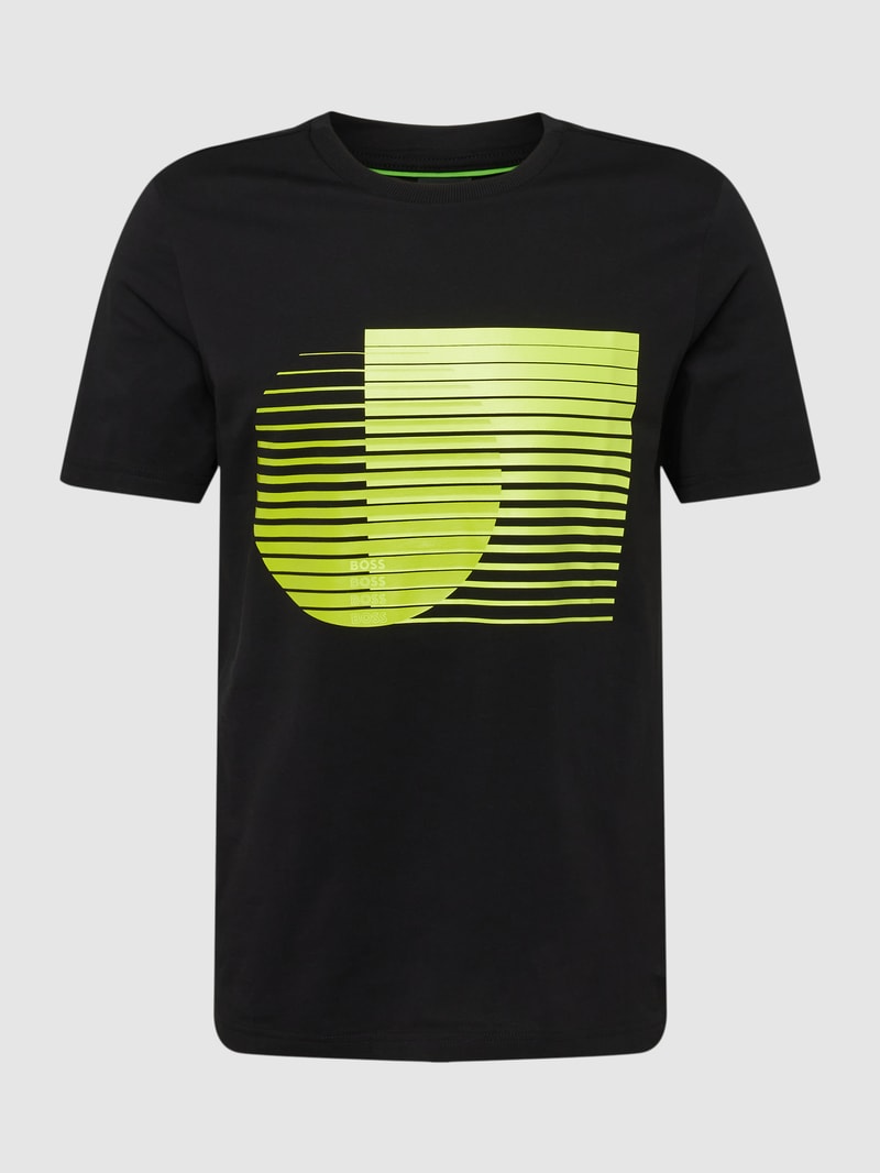 T-Shirt mit Logo-Print in schwarz