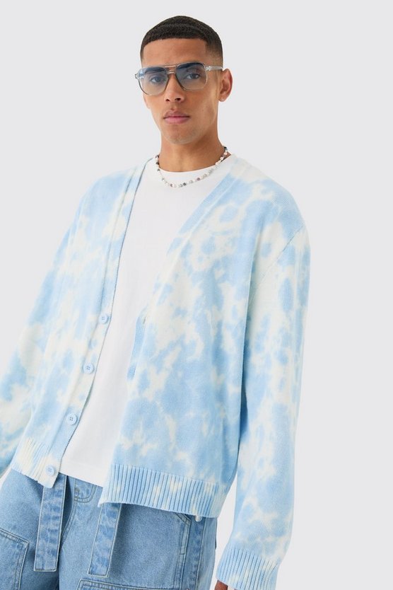 Oversize Cardigan in Hellblau
