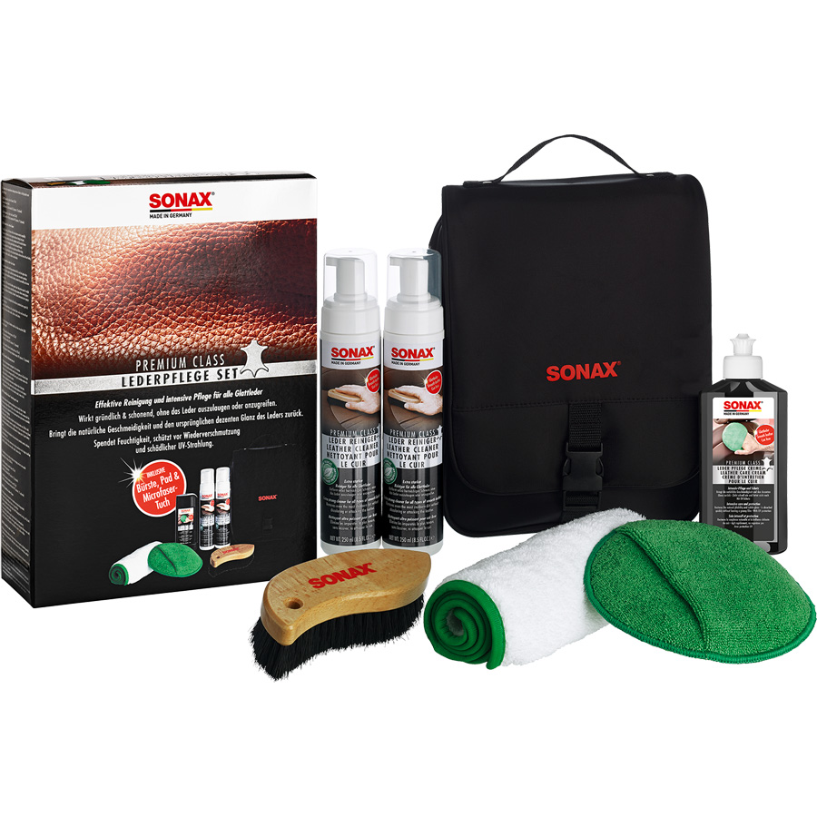 SONAX 281941 Premium Class LederPflegeSet 750 ml - ATU