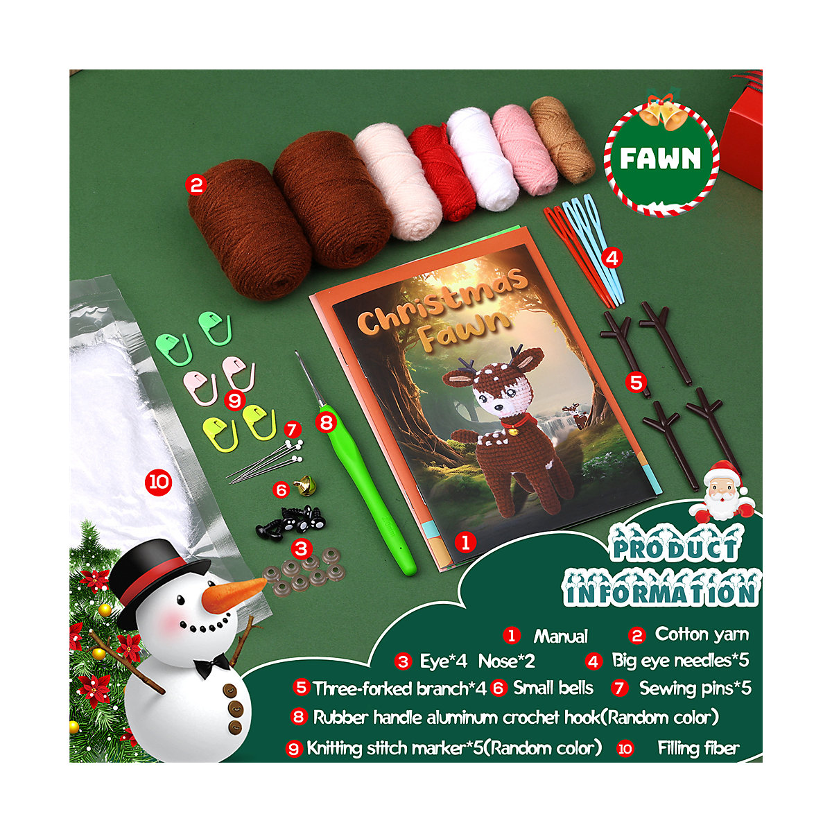 Weihnachten Häkelset für Anfänger Erwachsene und Kinder Häkelsets für Kinder