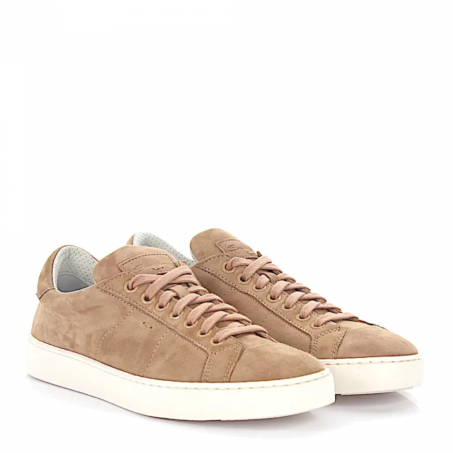Santoni - Sneaker low Kalbsleder beige rosé - beige