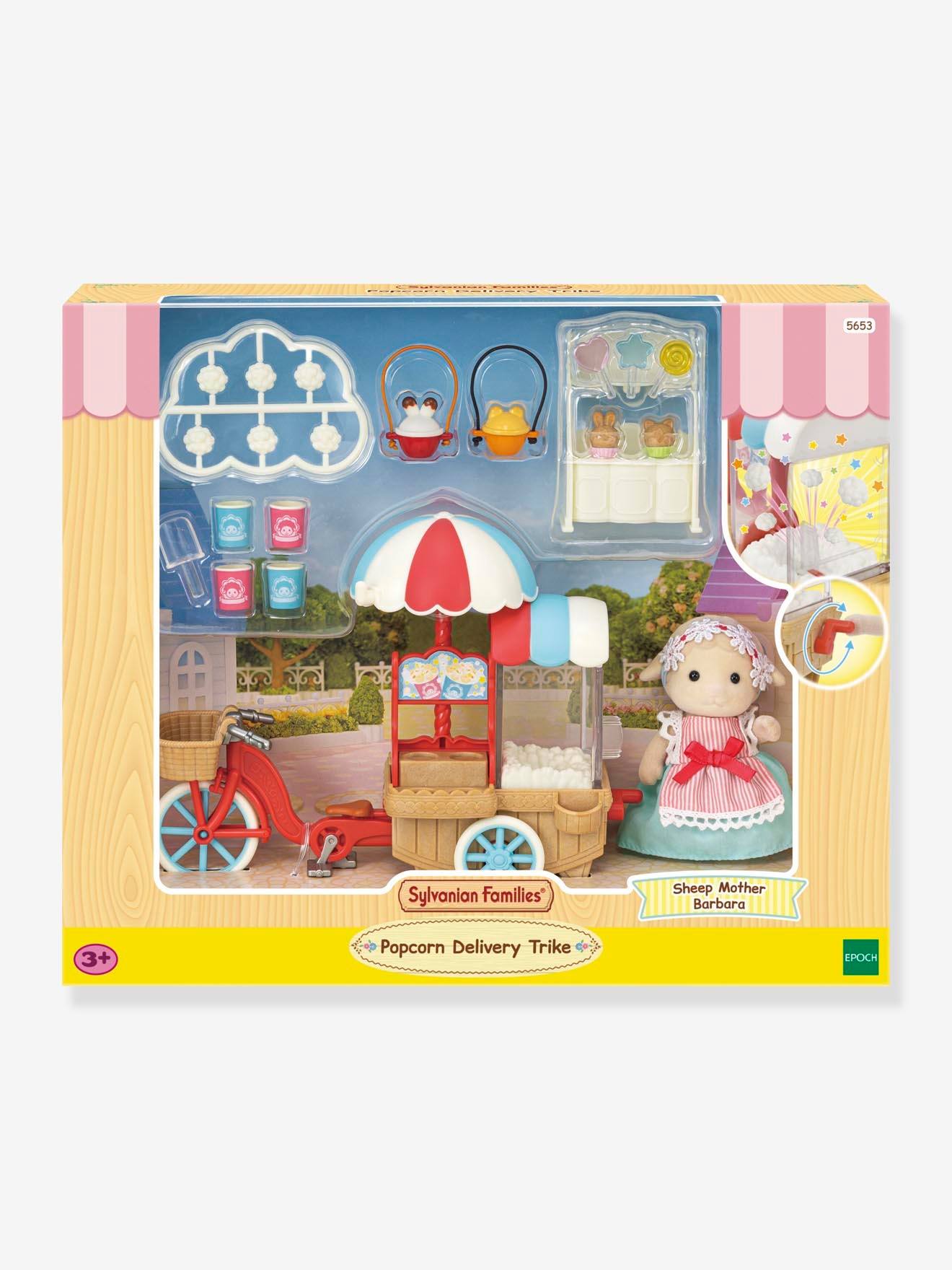 La maman mouton et son stand de popcorn SYLVANIAN FAMILIES blanc