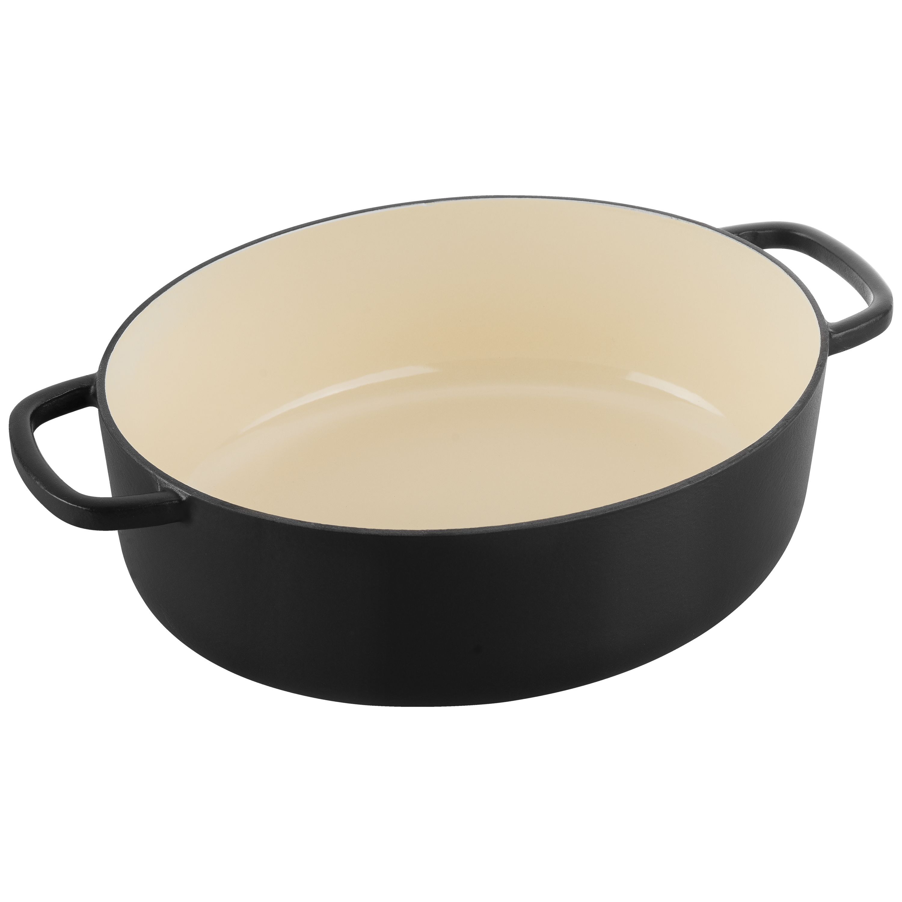 Cocotte 37 cm, oval, Schwarz, Gusseisen