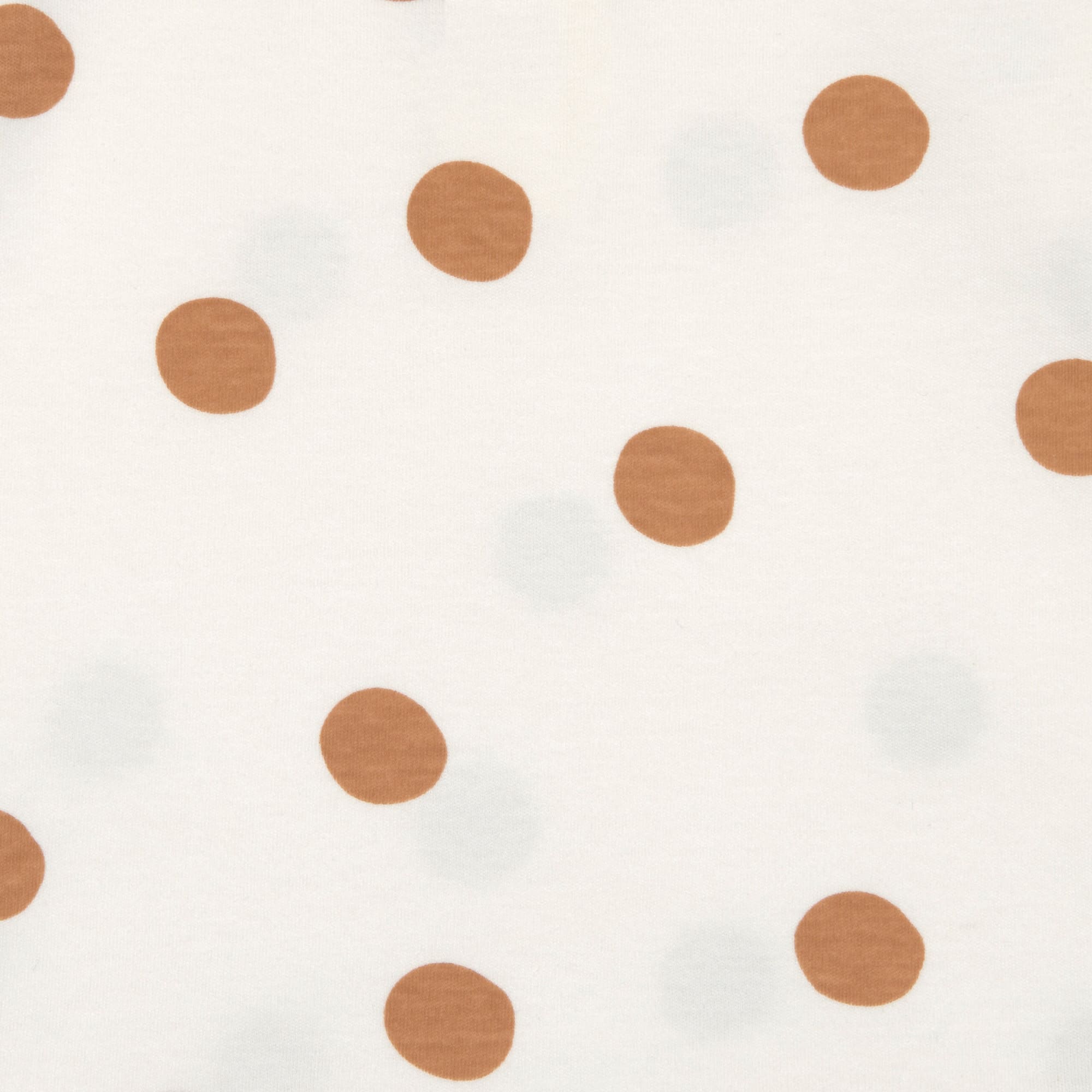 Baby Langarmshirts - Bio Baumwolle, Big Dots, Beige