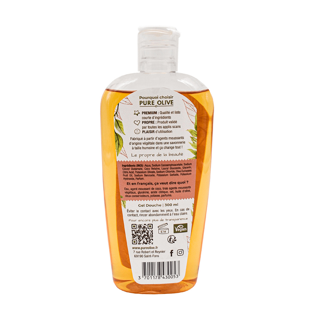 pure olive Gel douche parfum figue Gel douche