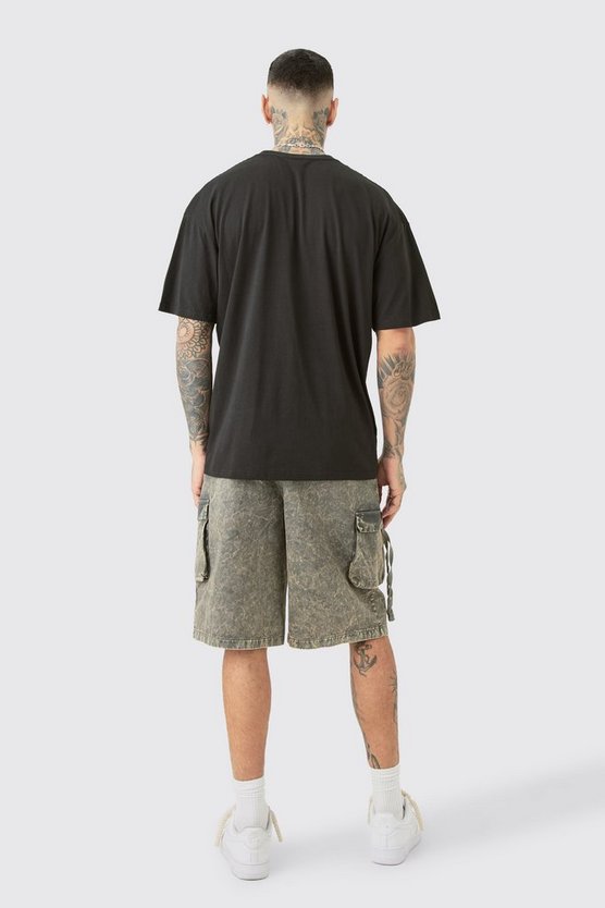 Tall Oversize T-Shirt mit Renaissance-Print