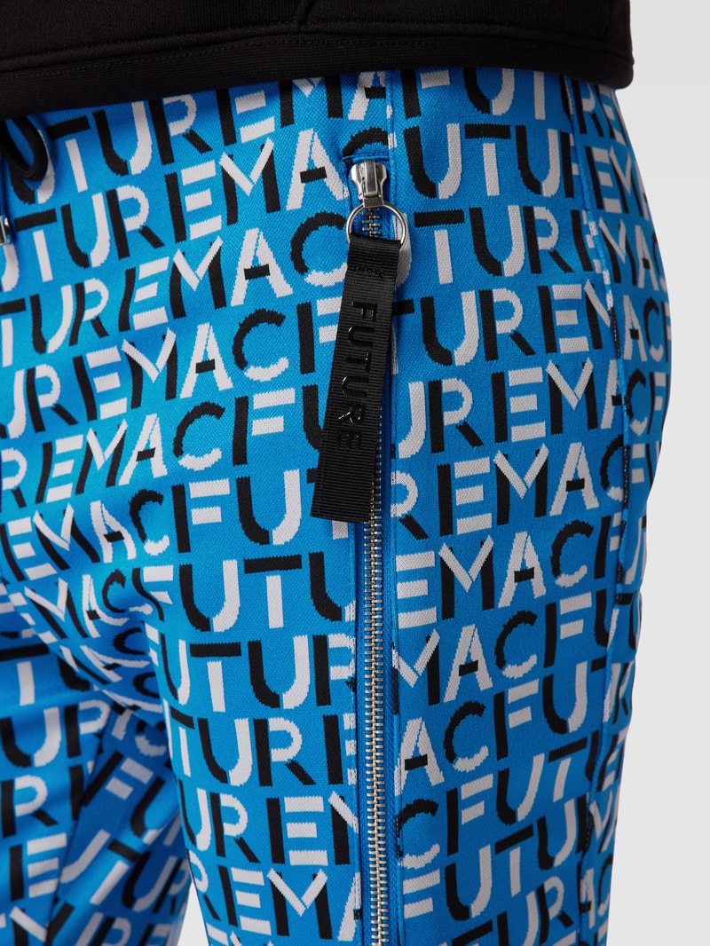 Sweatpants mit Allover-Muster Modell 'FUTURE' in blau