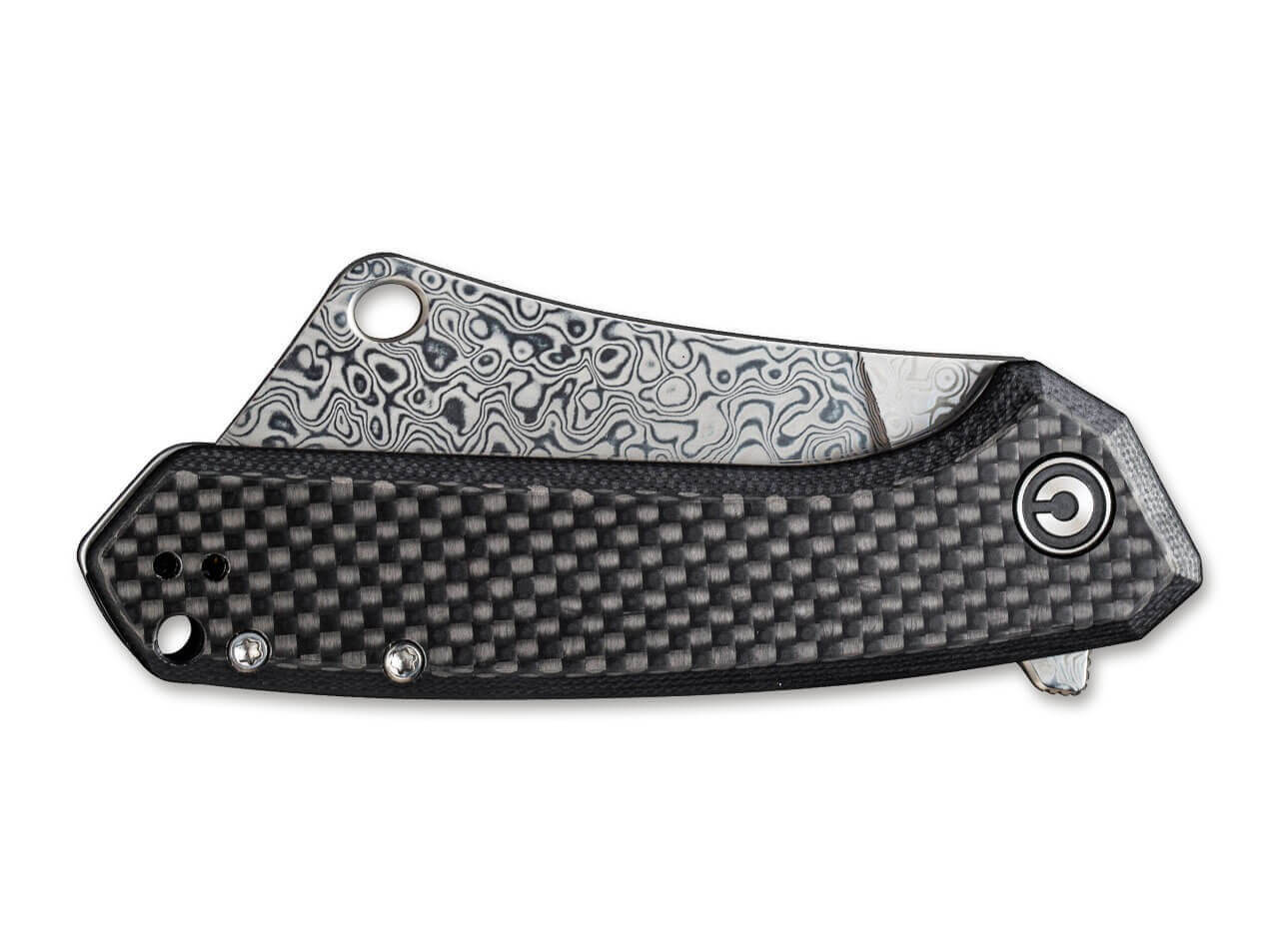 Mini Mastodon Damascus Carbon