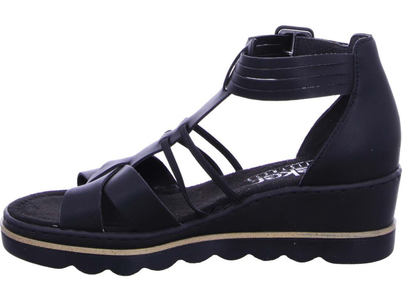 RIEKER Klassische Sandalen schwarz