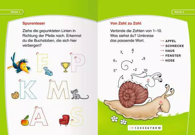 Leserabe: Punkt-zu-Punkt-Rätsel für Lesestarter (Vor-Lesestufe)