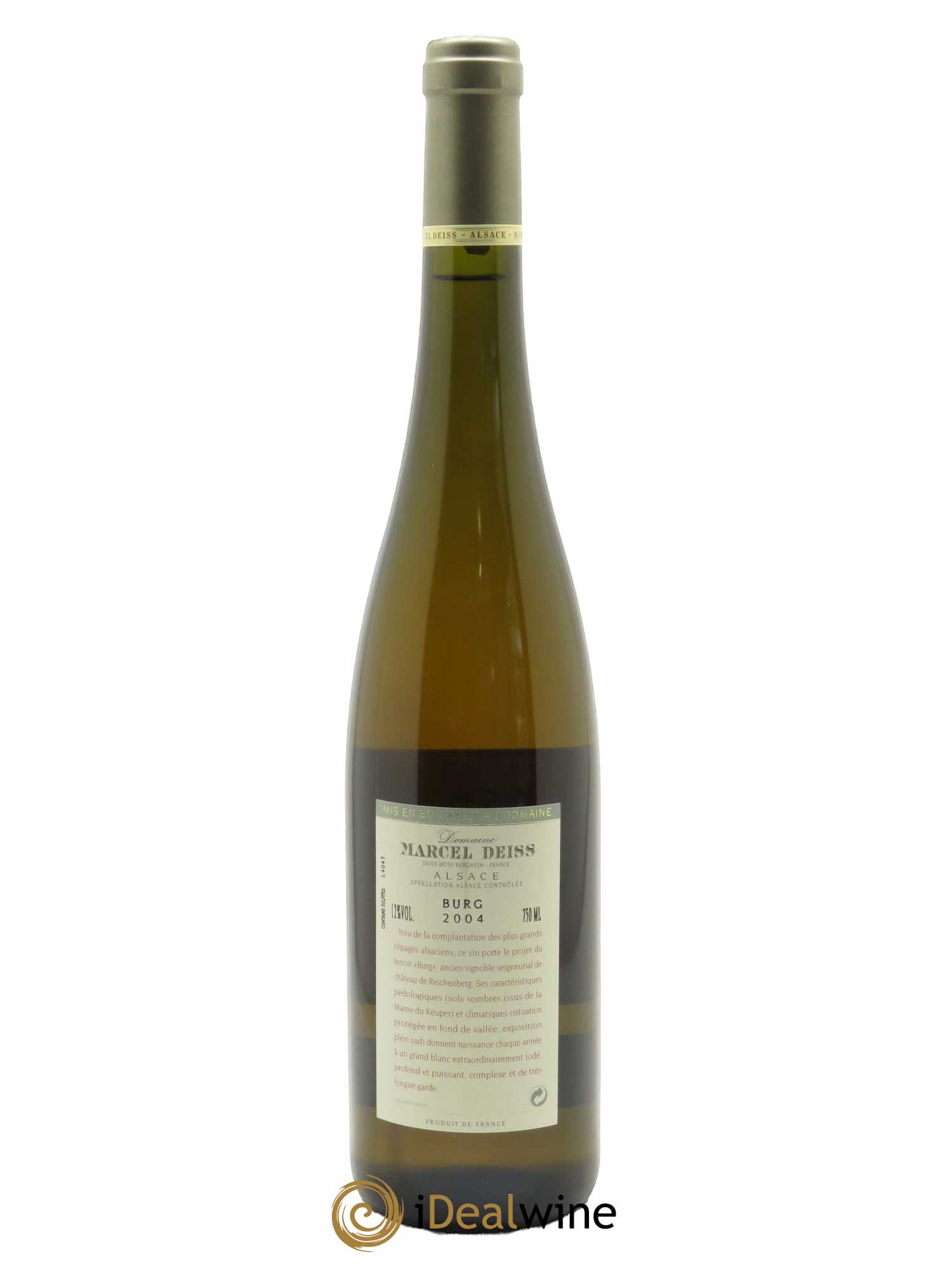 Alsace Burg Marcel Deiss (Domaine)  2004 - Lot de 1 Bouteille