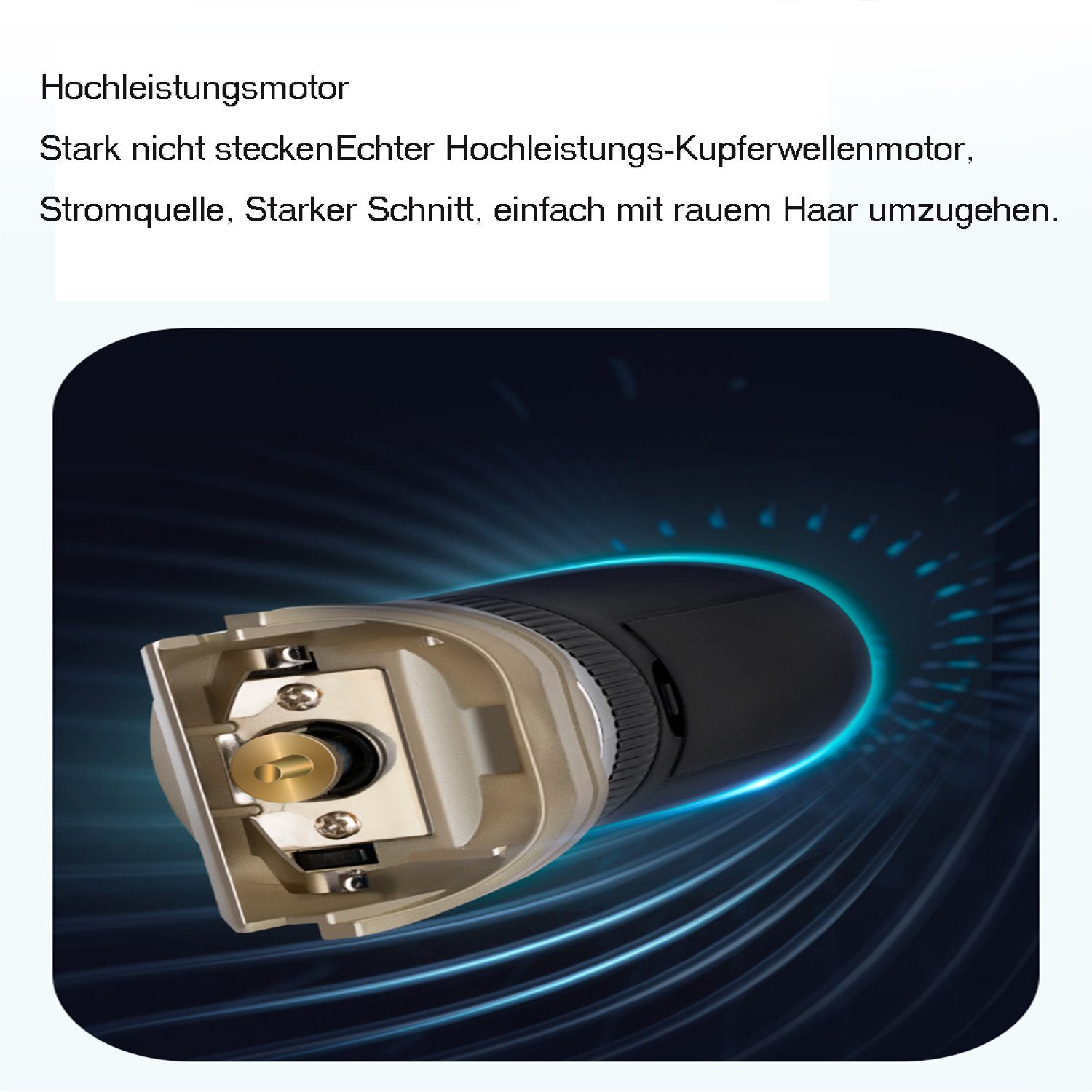 KINSI Hundeschermaschine Hundeschermaschine 1500 mAh,Geringes Rauschen,USB-Aufladung,Roségold