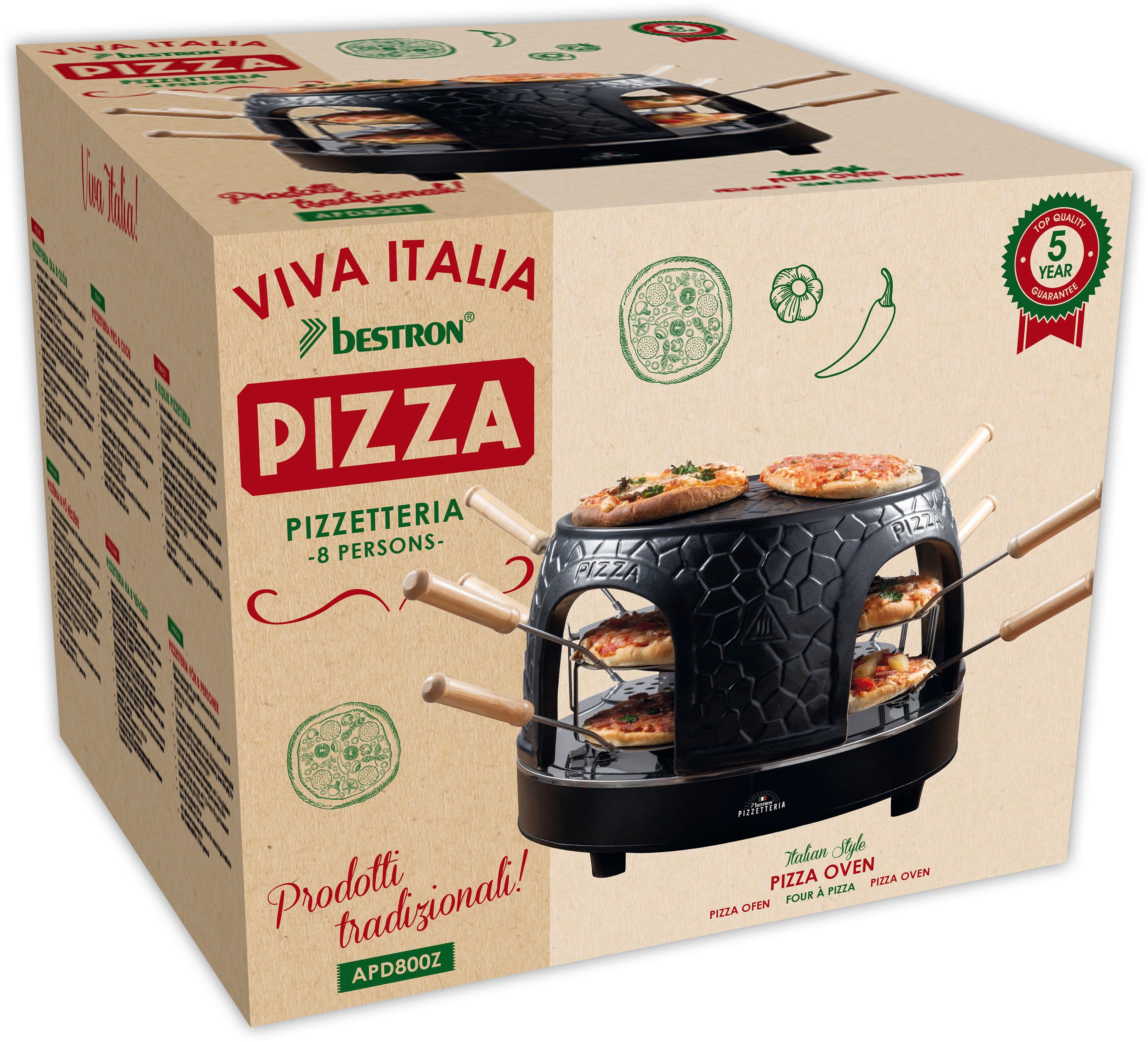 bestron Pizzaofen APD800Z