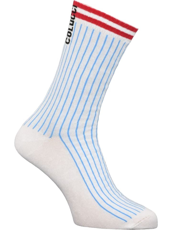 Carlo Colucci Sportsocken Cencherle in Weiß / Blau günstig kaufen 39-42