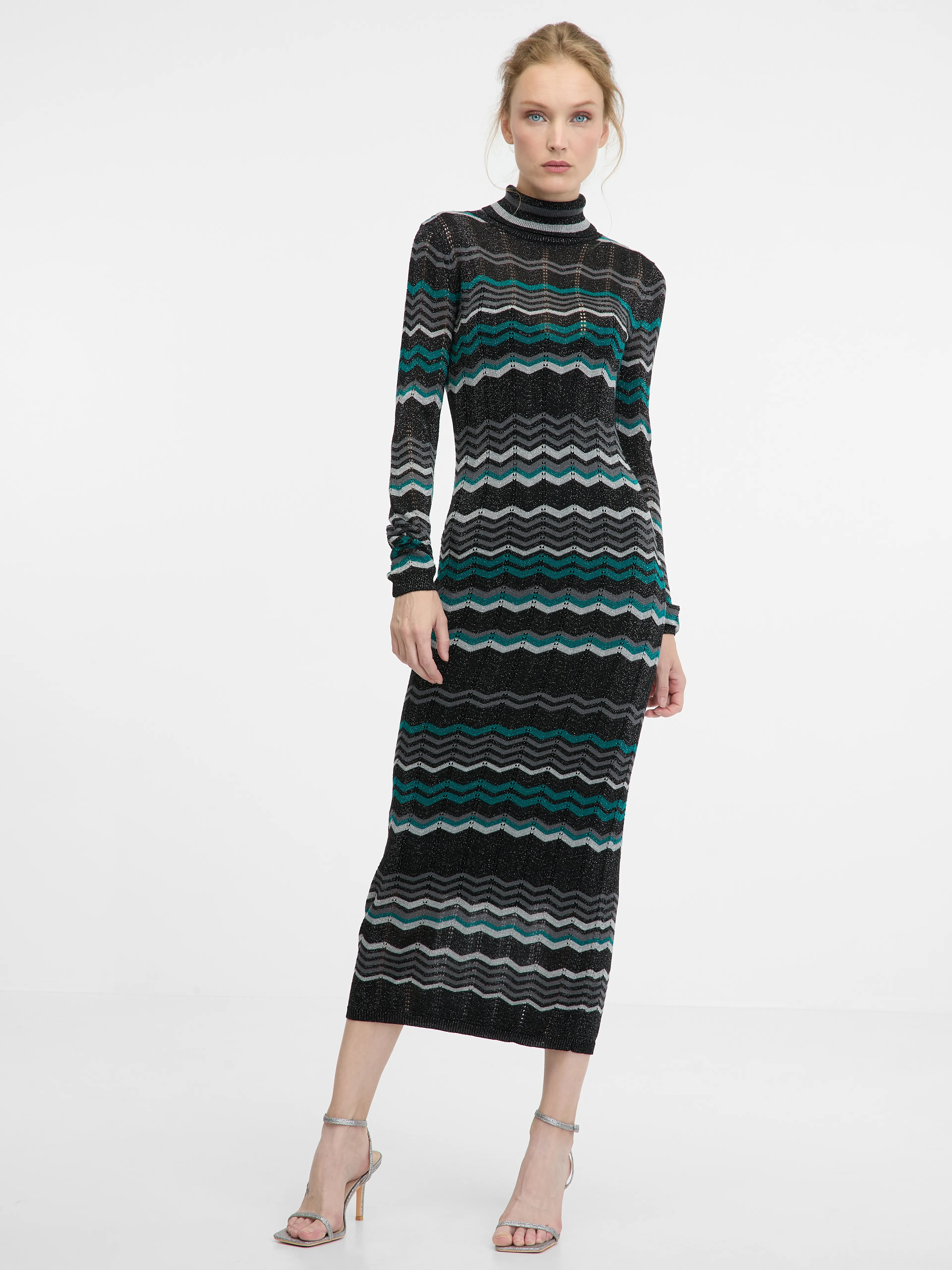 Schwarzes Damen-Midikleid ORSAY