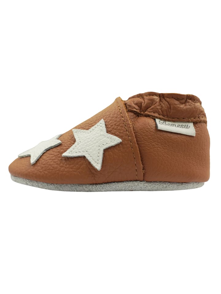 Yalion Leder-Krabbelschuhe 