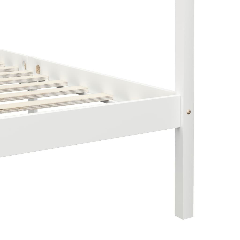 möbelando Himmelbett 299785 (LxBxH: 204x104x200 cm), aus Kiefer in Weiß
