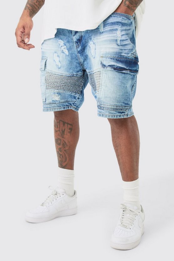 Plus Radlershorts mit geradem Bein