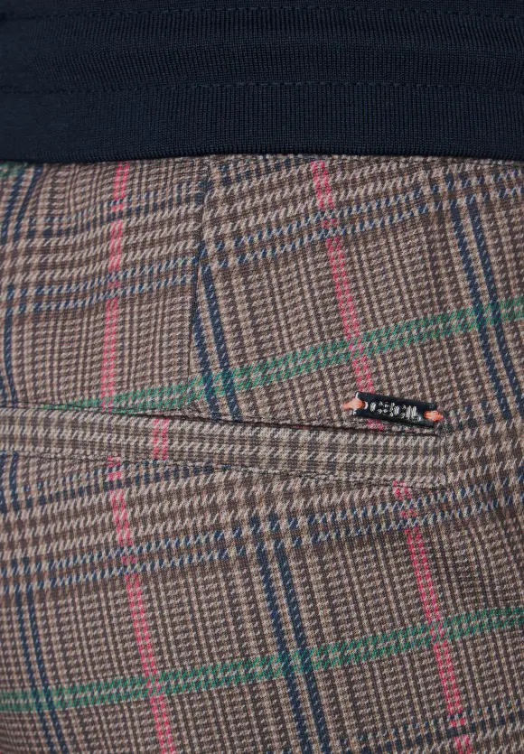 CECIL Karierte Casual Fit Hose