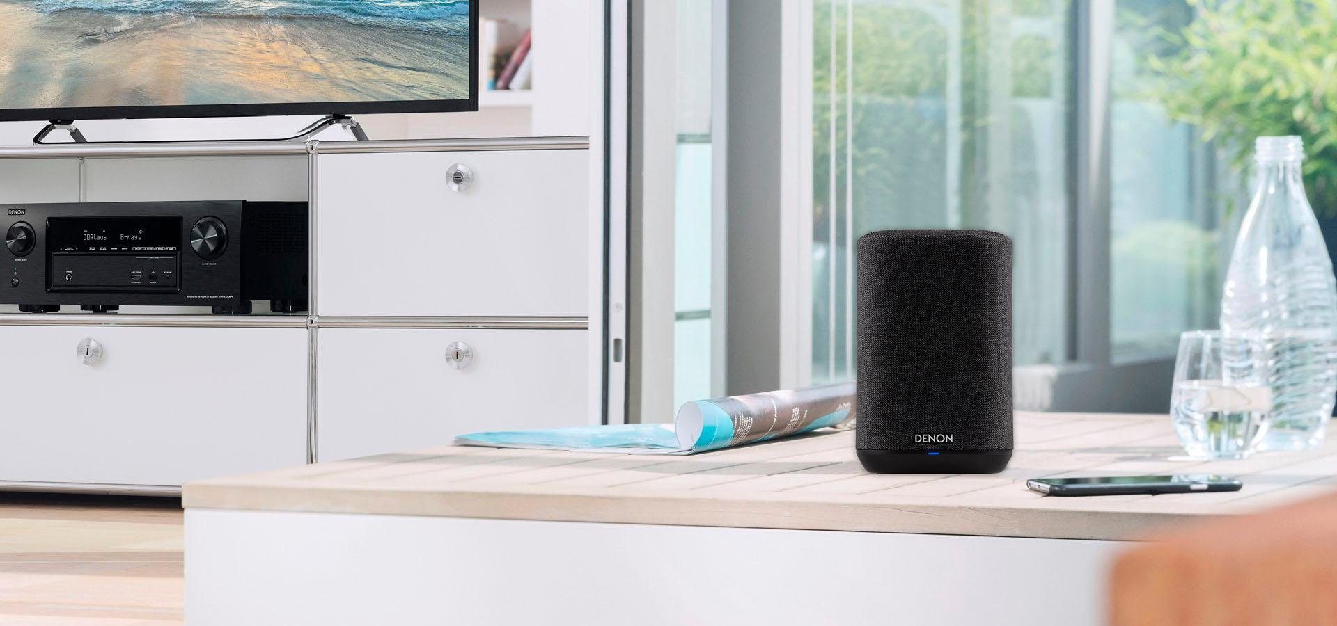 Denon HOME 150 Multiroom-Lautsprecher (Bluetooth, LAN (Ethernet), WLAN (WiFi), multiroomfähig)