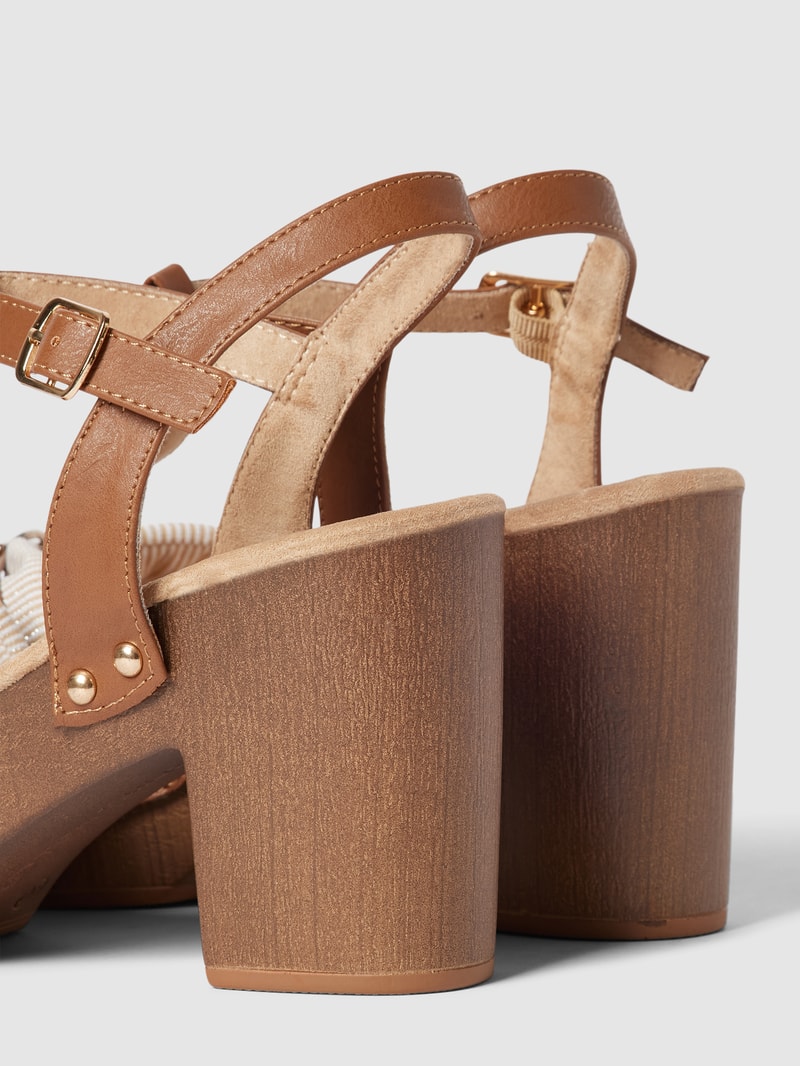 Sandaletten mit Label-detail Modell 'Clog' in beige