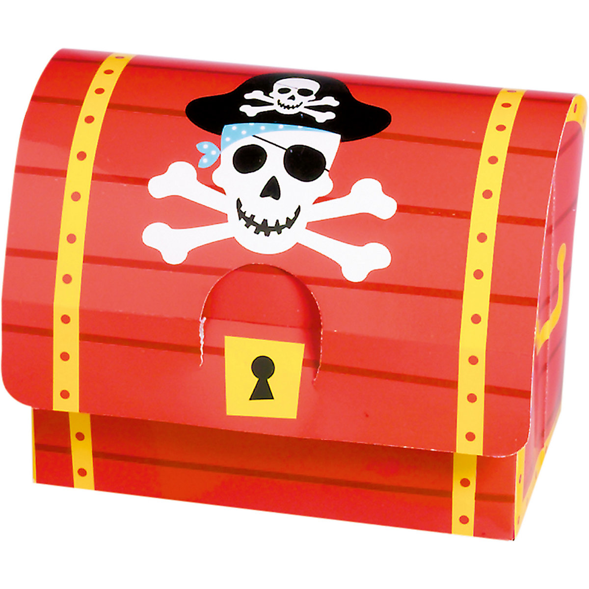8 Geschenkboxen Pirates Map Papier 8,2 x 10,7 x 6,3 cm
