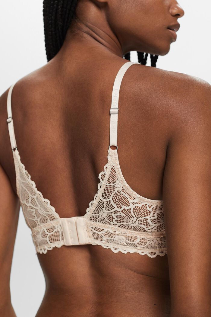 Wattierter, bügelloser Bralette aus Spitze