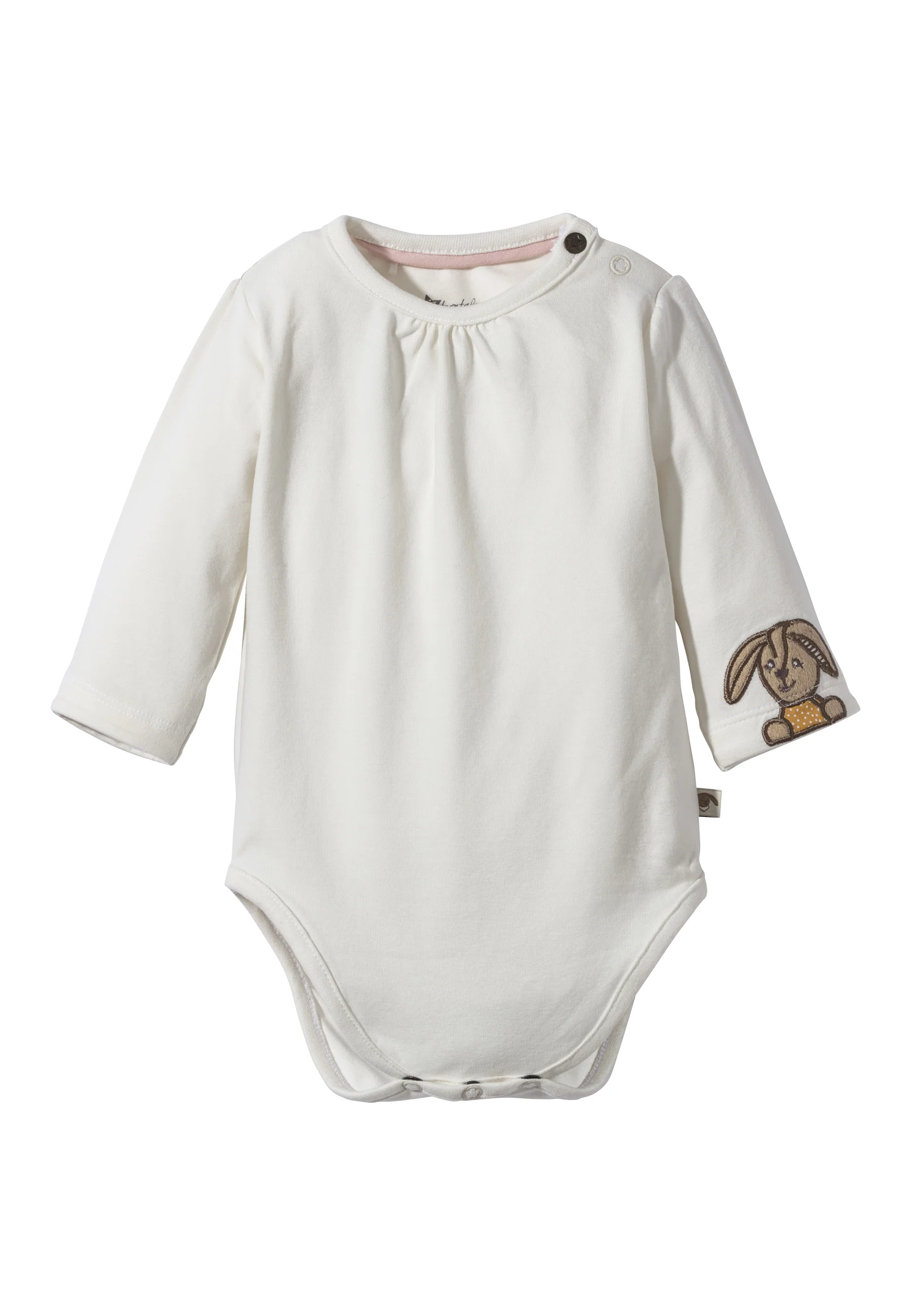 Set Latzhose + Body Hase Happy in zartrosa