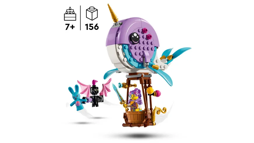 LEGO DREAMZzz 71472 Izzies Narwal-Heißluftballon