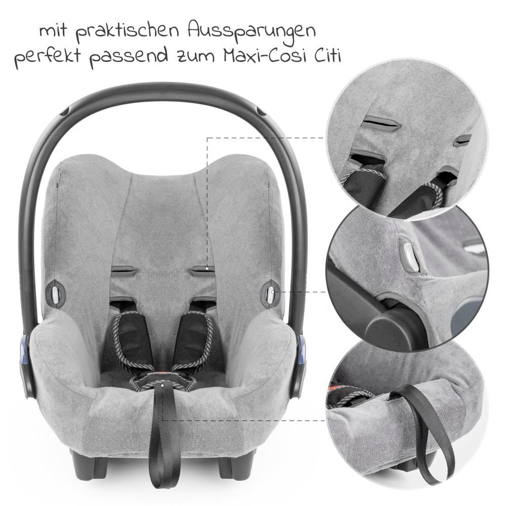 Zamboo Autokindersitz Grau, Bezug für Maxi Cosi Citi Babyschale Sommerbezug für Autositz Citi