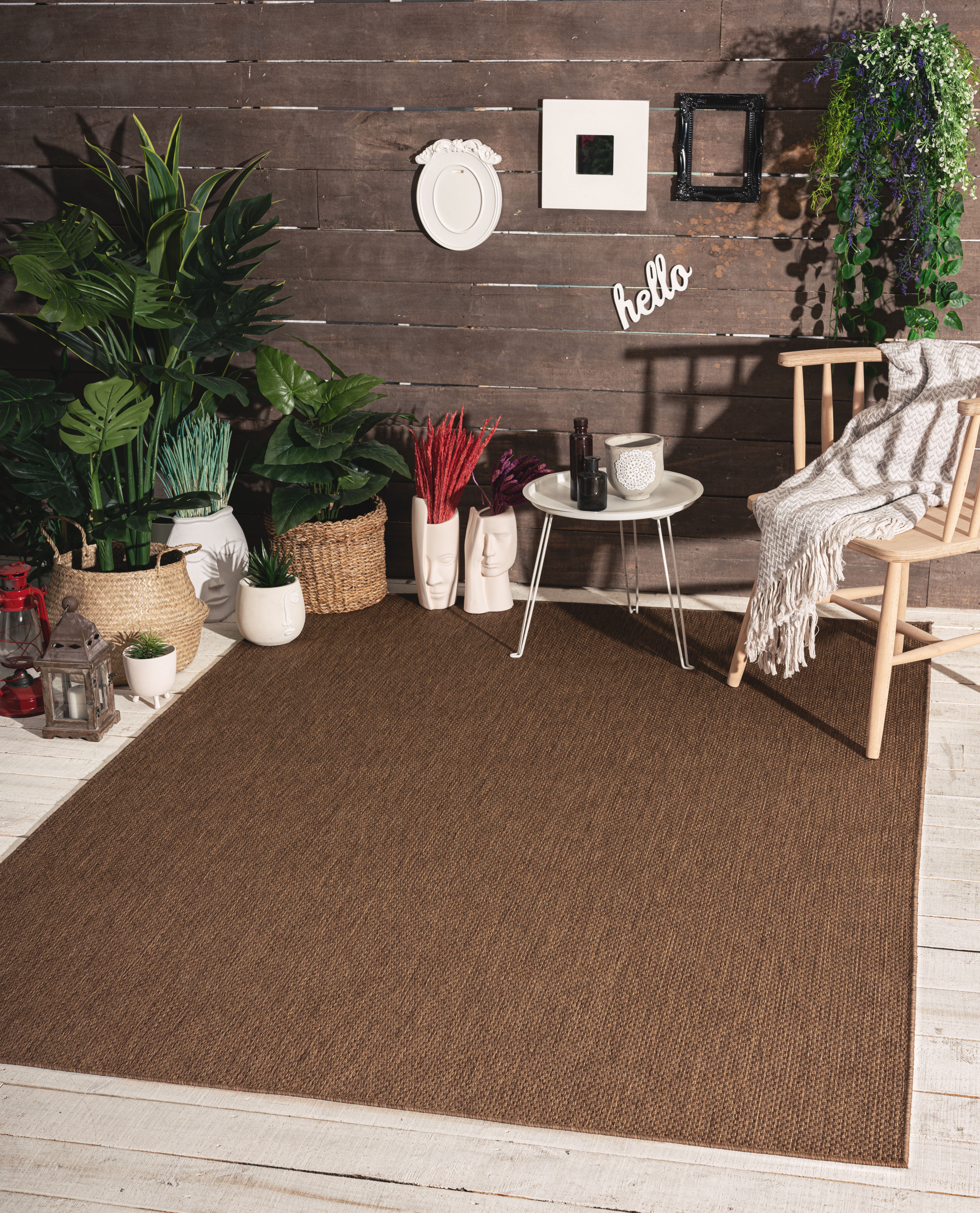 Teppich Saylor, Leonique, rechteckig, Höhe: 5 mm, In- und Outdoor geeignet, Sisal-Optik, Wetterfest & UV-beständig