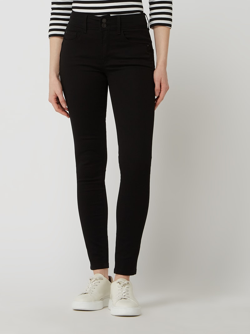 Skinny Fit Jeans mit Stretch-Anteil in schwarz