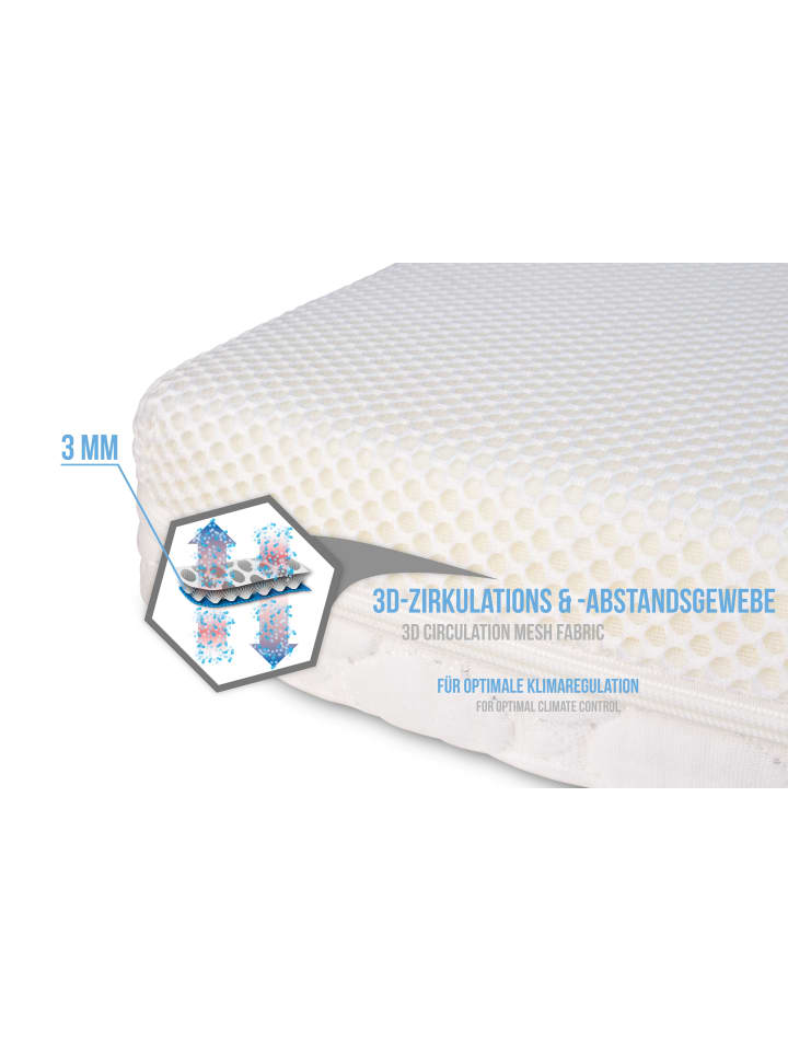 GMD Living Baby und Kleinkindmatratze BELLA in Farbe Weiß günstig kaufen 60 x 120 cm