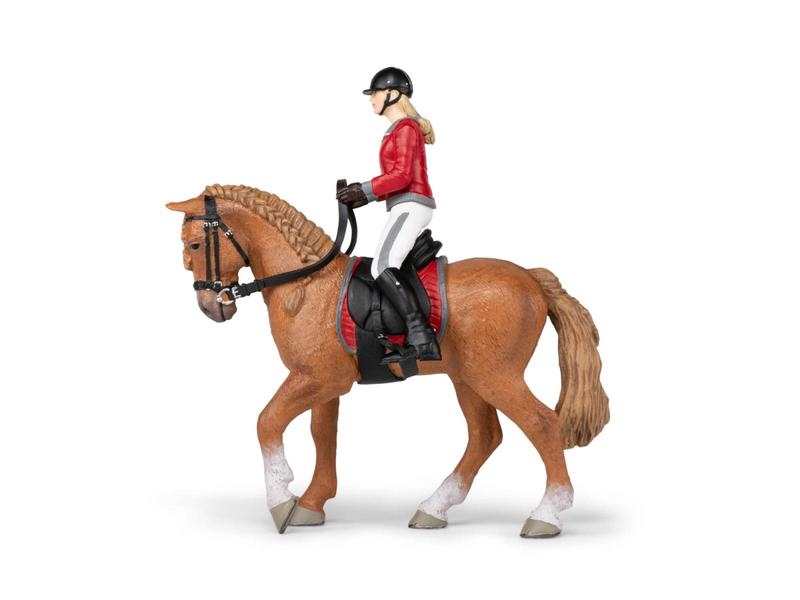 Figurine Cheval de promenade et sa cavalière