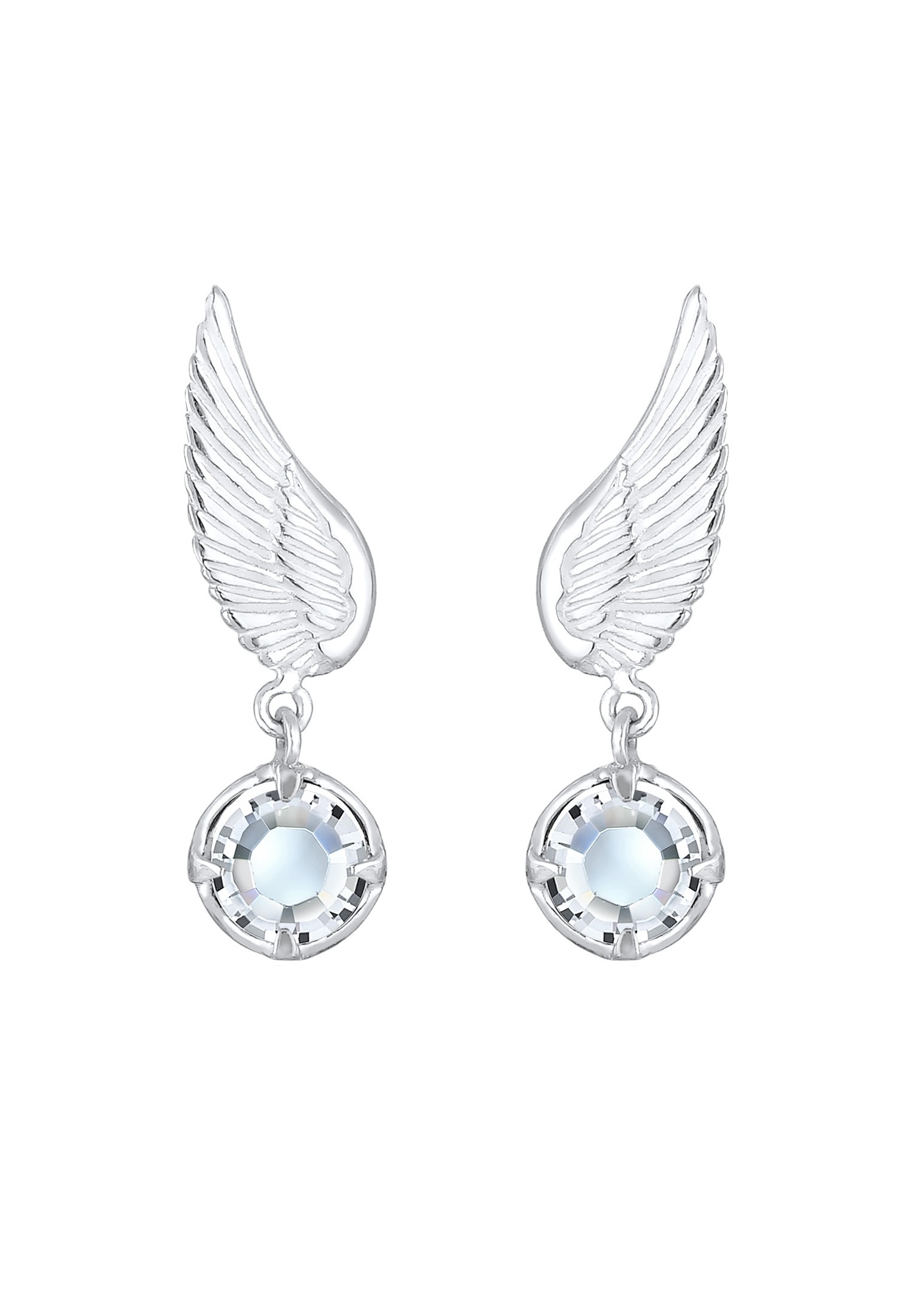 Orecchini a rampicante da donna Elli con ali e cristalli in argento sterling 925.