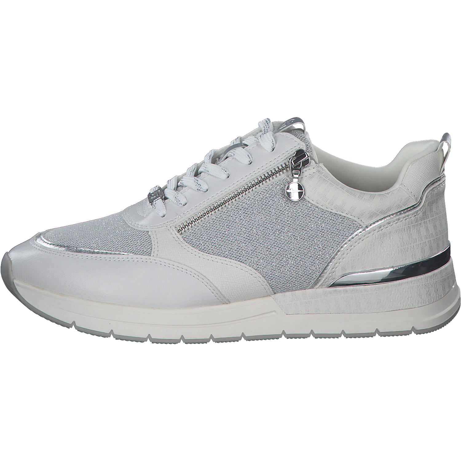 Tamaris 23732, Sneakers Low, Damen, WHT/SILVER COM