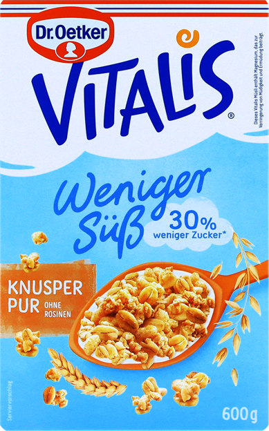 Dr. Oetker Vitalis Weniger süß Knusper Pur Müsli