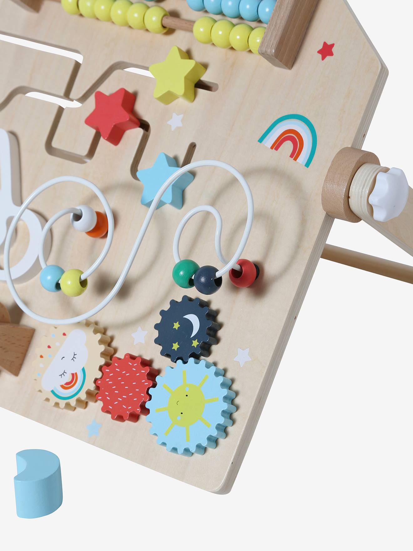 Planche d'activités verticale en bois FSC® multicolore