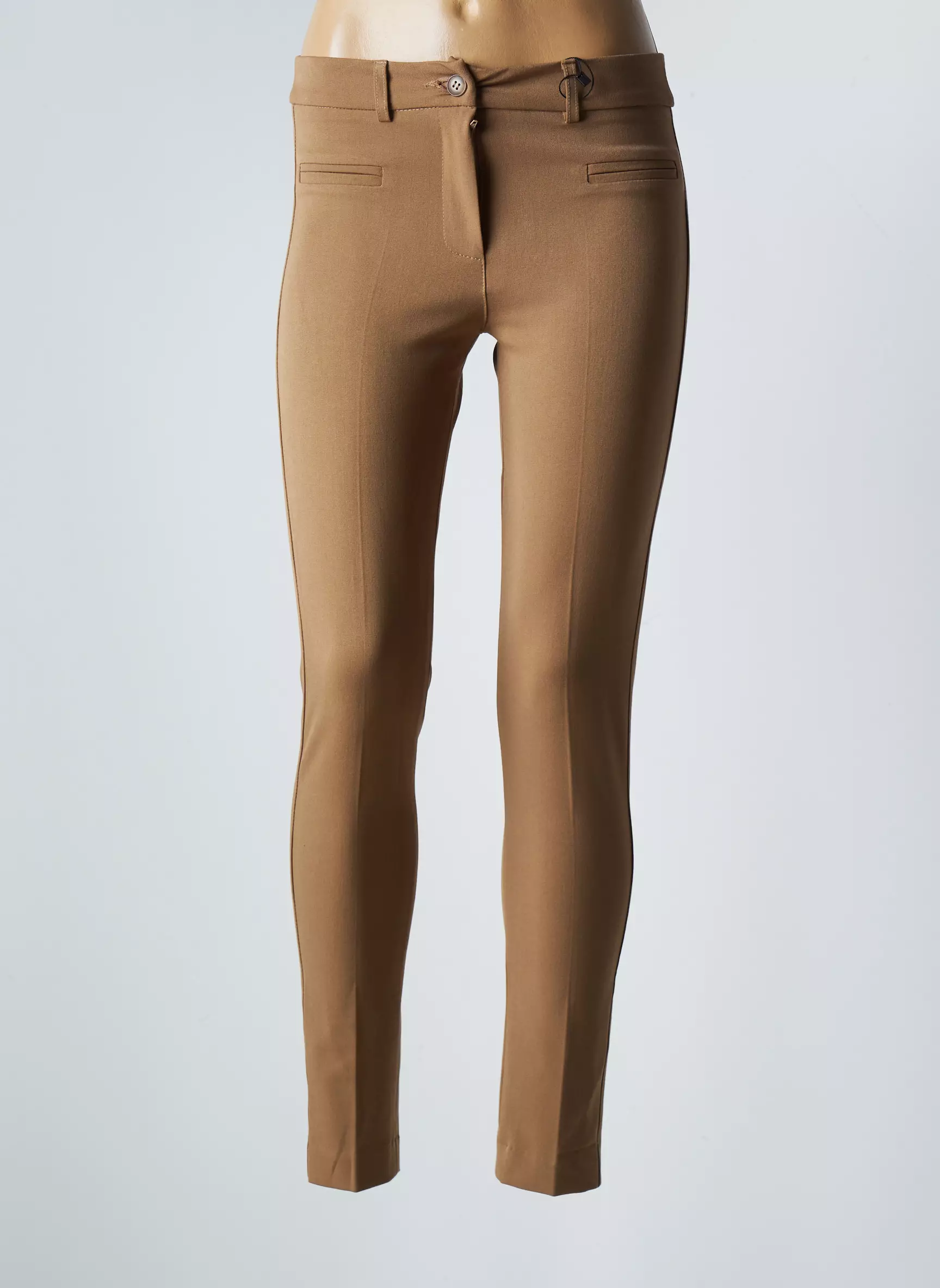 Absolu Pantalons Slim Femme couleur beige