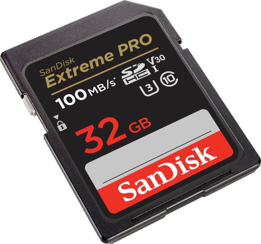 Sandisk Extreme PRO 32GB Speicherkarte (32 GB, UHS Class 3, 100 MB/s Lesegeschwindigkeit)