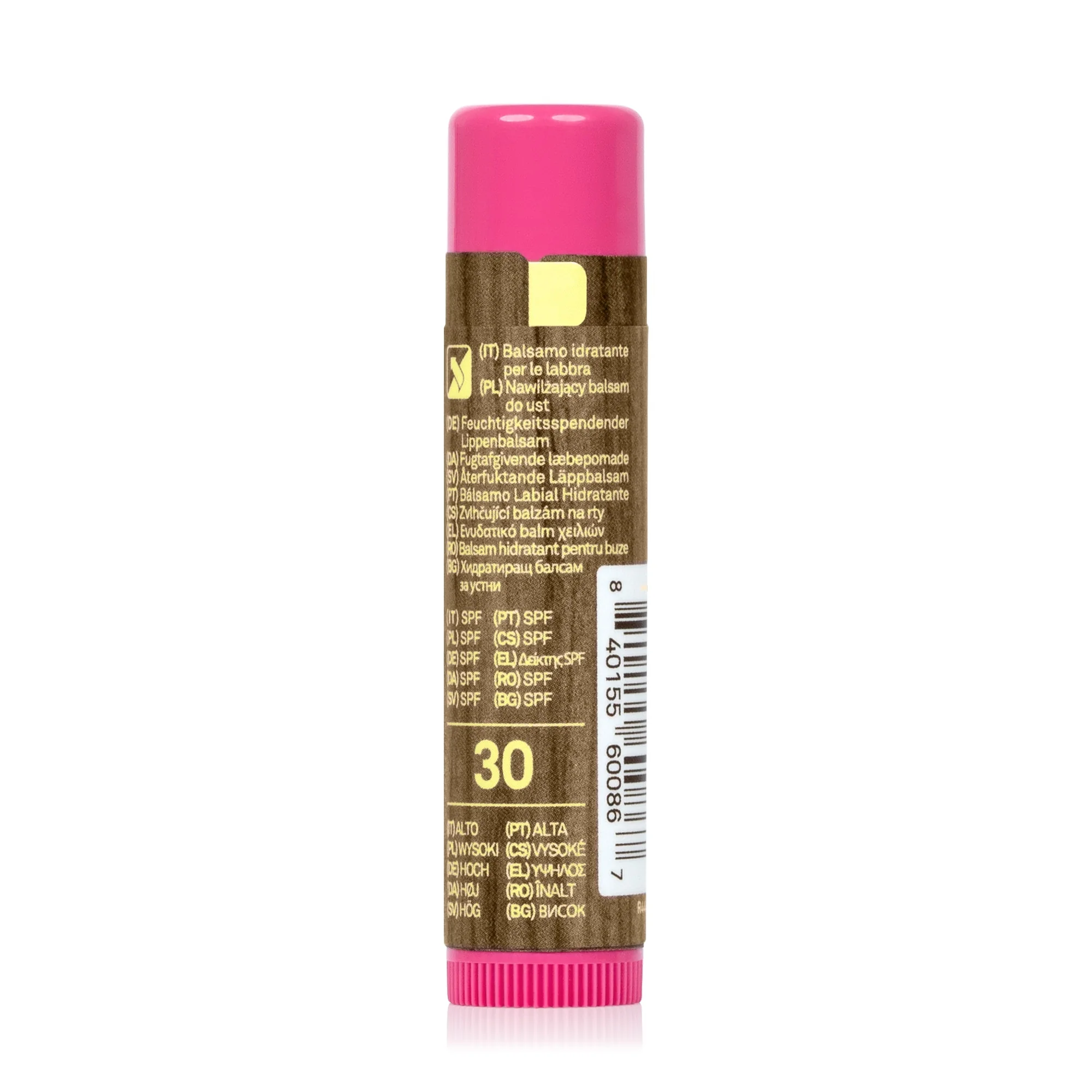 Protector solar labial SPF30 de granada - Barra protectora solar de alta protección, bálsamo labial