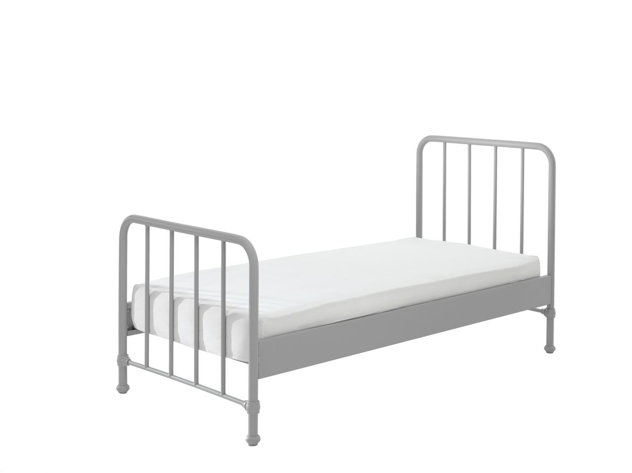 VIPACK BRONXX Metallbett im coolen Look Grau matt, Liegefläche 90 x 200 cm